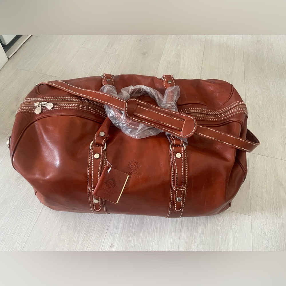 Manufactus Brown Leather Duffle Bag